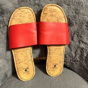 Red cute women sandals